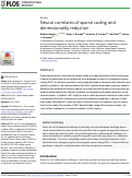 Cover page: Neural correlates of sparse coding and dimensionality reduction