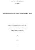 Cover page: Deep Learning Approaches for Assisting MR-guided Radiation Therapy