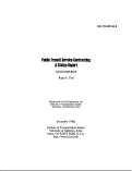 Cover page: Public Transit Service Contracting: A Status Report