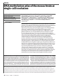 Cover page: DNA methylation atlas of the mouse brain at single-cell resolution