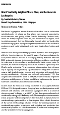 Cover page: Won't You Be My Neighbor? Race, Class, and Residence in Los Angeles By Camille Zubrinsky Charles