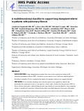 Cover page: A multidimensional classifier to support lung transplant referral in patients with pulmonary fibrosis.