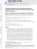 Cover page: Solriamfetol treatment of excessive daytime sleepiness in participants with narcolepsy or obstructive sleep apnea with a history of depression