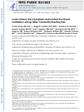 Cover page: Lower urinary tract symptoms and incident functional limitations among older community‐dwelling men