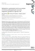 Cover page: Methylation quantitative trait locus analysis of chronic postsurgical pain uncovers epigenetic mediators of genetic risk