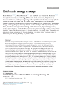 Cover page: Chapter 8 Grid-scale energy storage