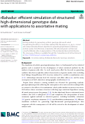 Cover page: rBahadur: efficient simulation of structured high-dimensional genotype data with applications to assortative mating.