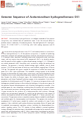 Cover page: Genome Sequence of Acetomicrobium hydrogeniformans OS1