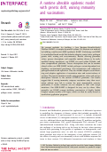 Cover page: A runtime alterable epidemic model with genetic drift, waning immunity and vaccinations