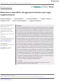 Cover page: Reduction in mutualistic ant aggressive behavior upon sugar supplementation