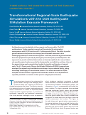 Cover page: Transformational Regional-Scale Earthquake Simulations with the DOE EarthQuake SIMulation Exascale Framework