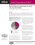 Cover page: Half of California Adults Walk Less Than One Hour Each Week
