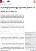 Cover page: Euo is a developmental regulator that represses late genes and activates midcycle genes in Chlamydia trachomatis