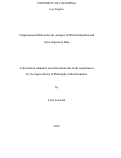 Cover page: Computational Methods for the Analysis of DNA Methylation and Gene Expression Data