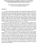 Cover page: Making industrial energy efficiency mainstream and profitable: Where public benefit and 
private interests intersect