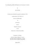 Cover page: Social Signaling and Health Behavior in Low-Income Countries