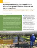 Cover page: Winter flooding recharges groundwater in almond orchards with limited effects on root dynamics and yield