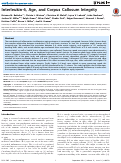 Cover page: Interleukin-6, Age, and Corpus Callosum Integrity