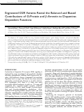 Cover page: Engineered D2R Variants Reveal the Balanced and Biased Contributions of G-Protein and β-Arrestin to Dopamine-Dependent Functions