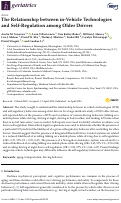 Cover page: The Relationship between in-Vehicle Technologies and Self-Regulation among Older Drivers.