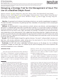 Cover page: Designing a Strategy Trial for the Management of Gout: The Use of a Modified Delphi Panel