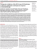 Cover page: Therapeutic inhibition of the SRC-kinase HCK facilitates T cell tumor infiltration and improves response to immunotherapy