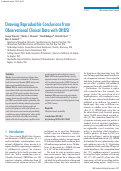Cover page: Drawing Reproducible Conclusions from Observational Clinical Data with OHDSI