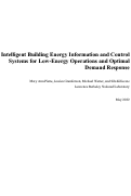 Cover page: Intelligent Building Energy Information and Control Systems for Low-Energy Operations and Optimal Demand Response