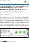 Cover page: A computational approach to understanding the longitudinal changes in cortical activity associated with intensive meditation training