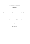 Cover page: Essays on Supply Chains Facing Competition from Gray Markets