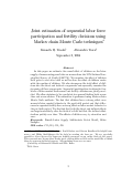 Cover page: Joint Estimation of Sequential Labor Force Participation and Fertility Decisions Using Markov Chain Monet Carlo Techniques