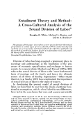 Cover page: Entailment Theory and Method: A Cross-Cultural Analysis of the Sexual Division of Labor