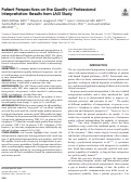 Cover page: Patient Perspectives on the Quality of Professional Interpretation: Results from LASI Study