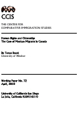 Cover page: Human Rights and Citizenship: the Case of Mexican Migrants in Canada