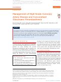 Cover page: Management of High-Grade Coronary Artery Disease and Concomitant Glanzmann Thrombasthenia.