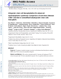 Cover page: Allogeneic Stem Cell Transplantation for Advanced Myelodysplastic Syndrome: Comparison of Outcomes between CD34+ Selected and Unmodified Hematopoietic Stem Cell Transplantation