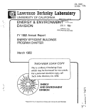 Cover page: FY 1982 ANNUAL REPORT. ENERGY EFFICIENT BUILDINGS PROGRAM CHAPTER