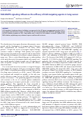 Cover page: RAS-MAPK signaling influences the efficacy of ALK-targeting agents in lung cancer