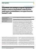 Cover page: Systematic decoding of cis gene regulation defines context-dependent control of the multi-gene costimulatory receptor locus in human T cells