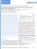 Cover page: Gene variants as risk factors for gastroschisis