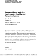 Cover page: Design and Error Analysis of Accelerometer-Based Inertial Navigation Systems