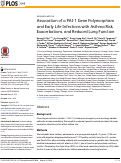 Cover page: Association of a PAI-1 Gene Polymorphism and Early Life Infections with Asthma Risk, Exacerbations, and Reduced Lung Function