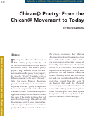 Cover page: Chican@ Poetry: From the Chican@ Movement to Today