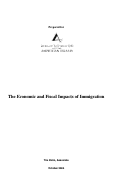 Cover page: The Economic and Fiscal Impacts of Immigration