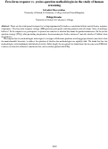 Cover page: Free-form response vs. yes/no-question methodologies in the study of humanreasoning