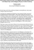 Cover page of Boone Schirmer and the Early Days of the Philippines Information Bulletin, Friends of the Filipino People, and the Philippines Program at Goddard-Cambridge