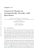 Cover page: Conserved Charges in Asymptotically (Locally) AdS Spacetimes