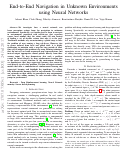 Cover page: End-to-End Navigation in Unknown Environments using Neural Networks