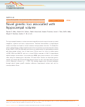 Cover page: Novel genetic loci associated with hippocampal volume