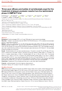 Cover page: Three‐year efficacy and safety of certolizumab pegol for the treatment of plaque psoriasis: results from the randomized phase 3 CIMPACT trial